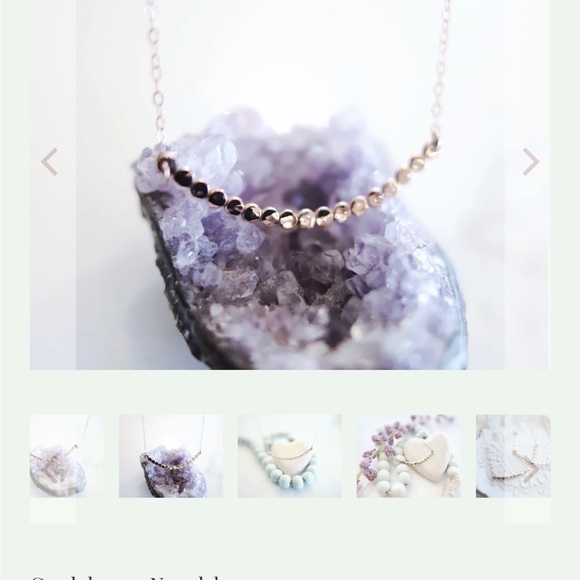 Mint and Birch Godess Rose Gold Necklace - Picture 4 of 6